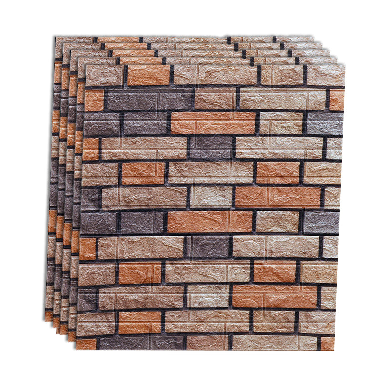 Lisslune | Industrial Wall Panel 3D Brick Wall Panels Waterproof Stickers Wall Tiles Set of 10