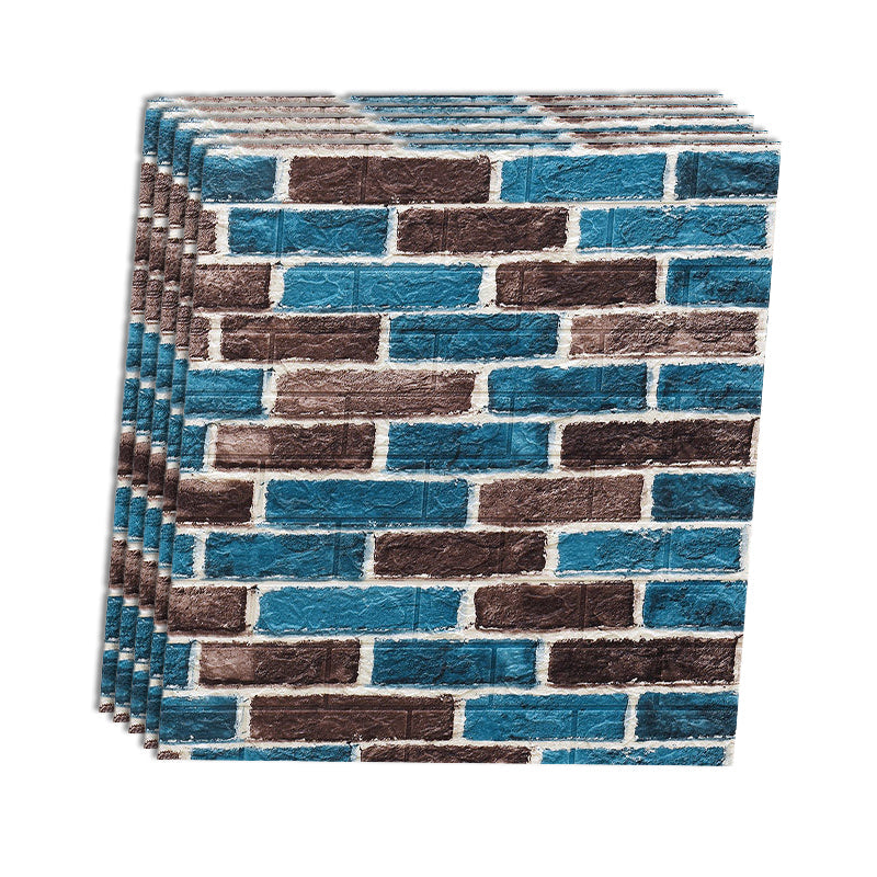 Lisslune | Industrial Wall Panel 3D Brick Wall Panels Waterproof Stickers Wall Tiles Set of 10