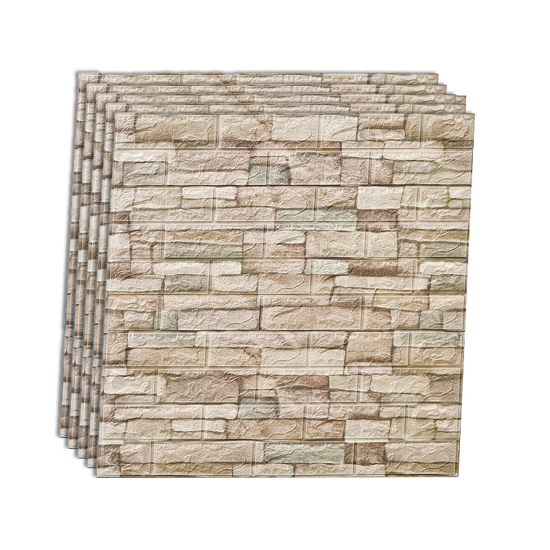 Lisslune | Industrial Wall Panel 3D Brick Wall Panels Waterproof Stickers Wall Tiles Set of 10