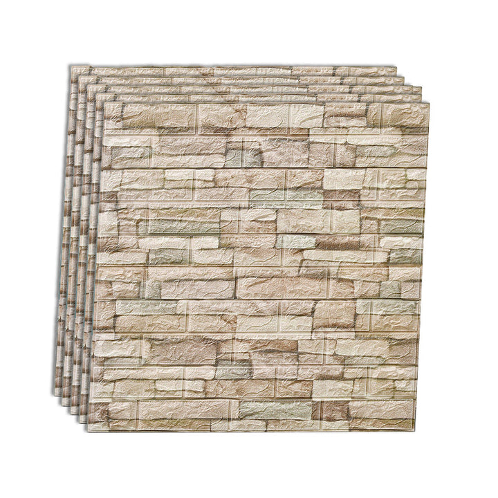 Lisslune | Industrial Wall Panel 3D Brick Wall Panels Waterproof Stickers Wall Tiles Set of 10