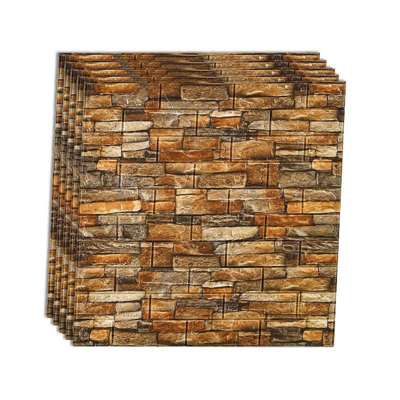Lisslune | Industrial Wall Panel 3D Brick Wall Panels Waterproof Stickers Wall Tiles Set of 10