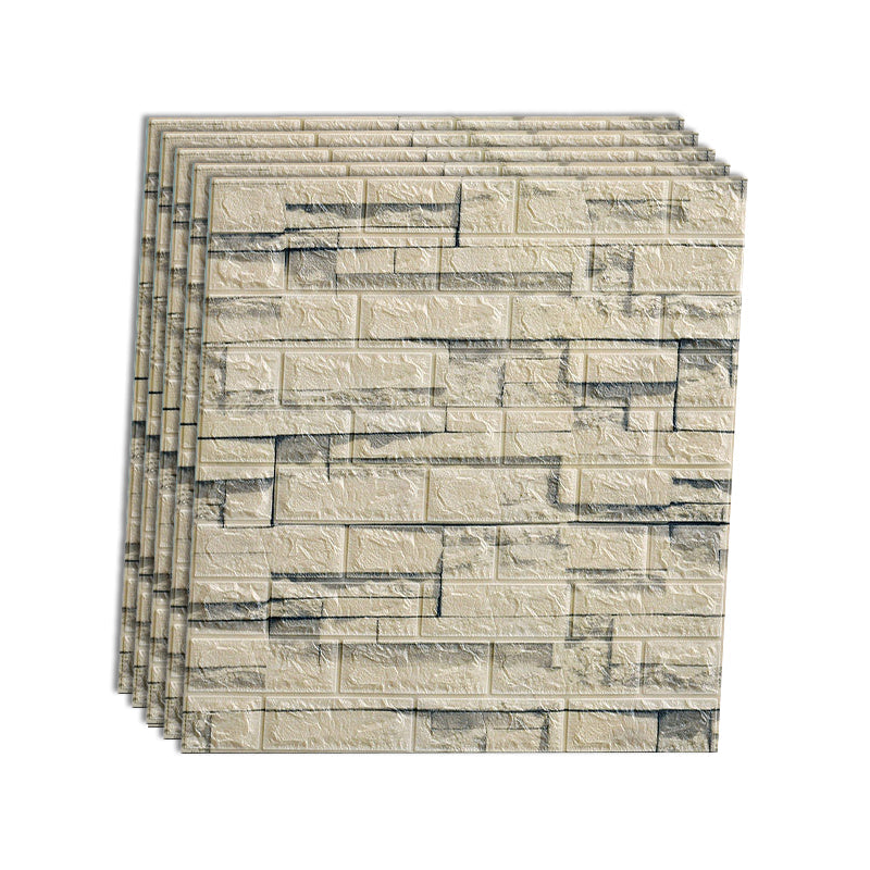 Lisslune | Industrial Wall Panel 3D Brick Wall Panels Waterproof Stickers Wall Tiles Set of 10