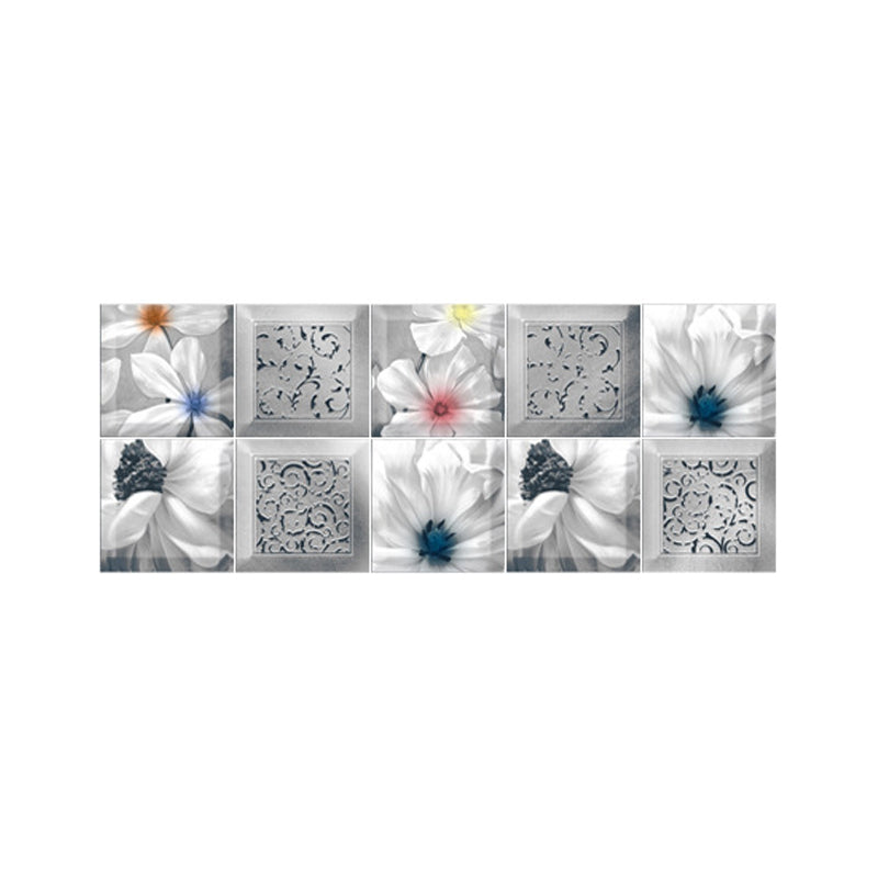 Lisslune | Plastic Peel and Stick Backsplash Tile Square Wallpaper with waterproof