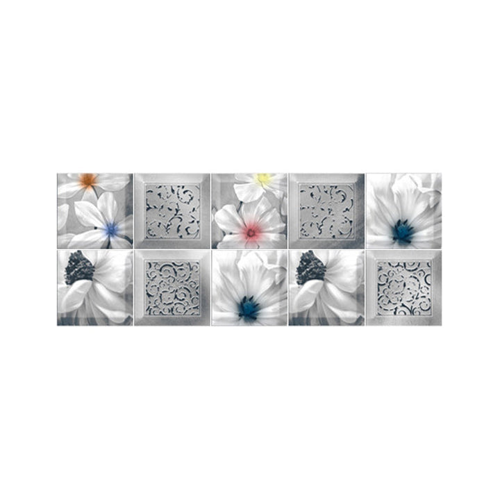 Lisslune | Plastic Peel and Stick Backsplash Tile Square Wallpaper with waterproof