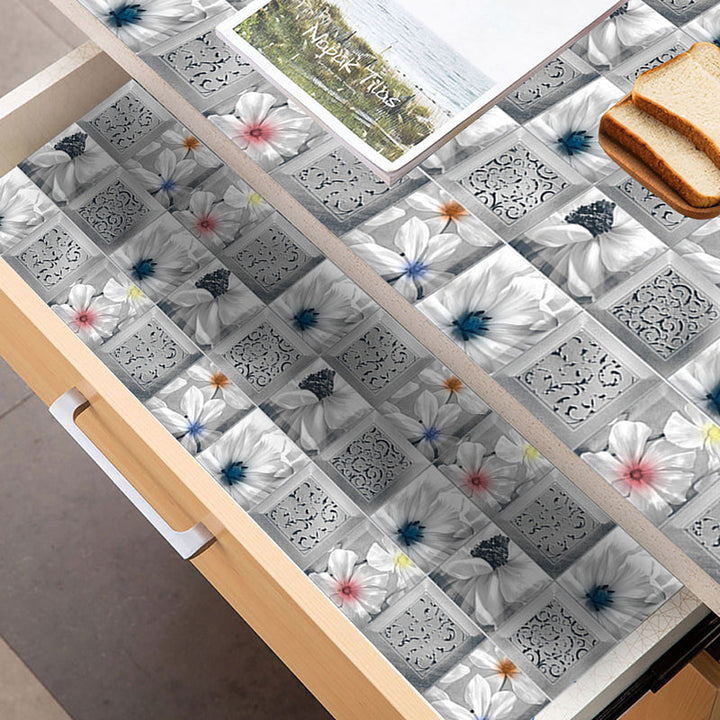 Lisslune | Plastic Peel and Stick Backsplash Tile Square Wallpaper with waterproof