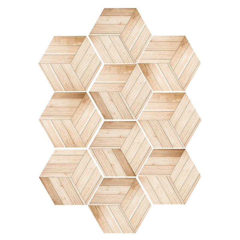 Lisslune | Plastic Mosaic Tile Wallpaper Hexagonal for Stick and Remove Back Wall Tile