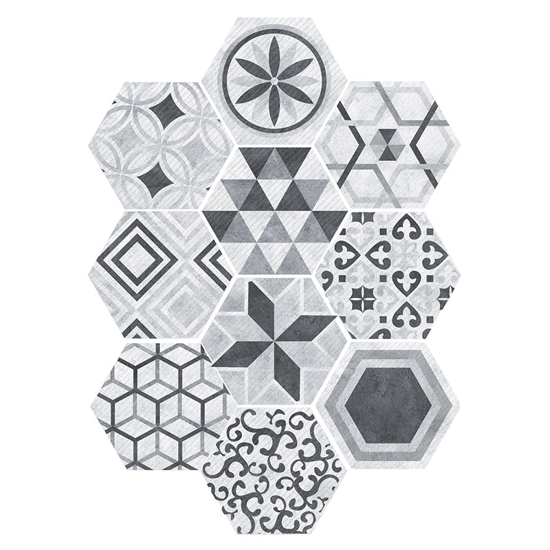 Lisslune | Plastic Mosaic Tile Wallpaper Hexagonal for Stick and Remove Back Wall Tile