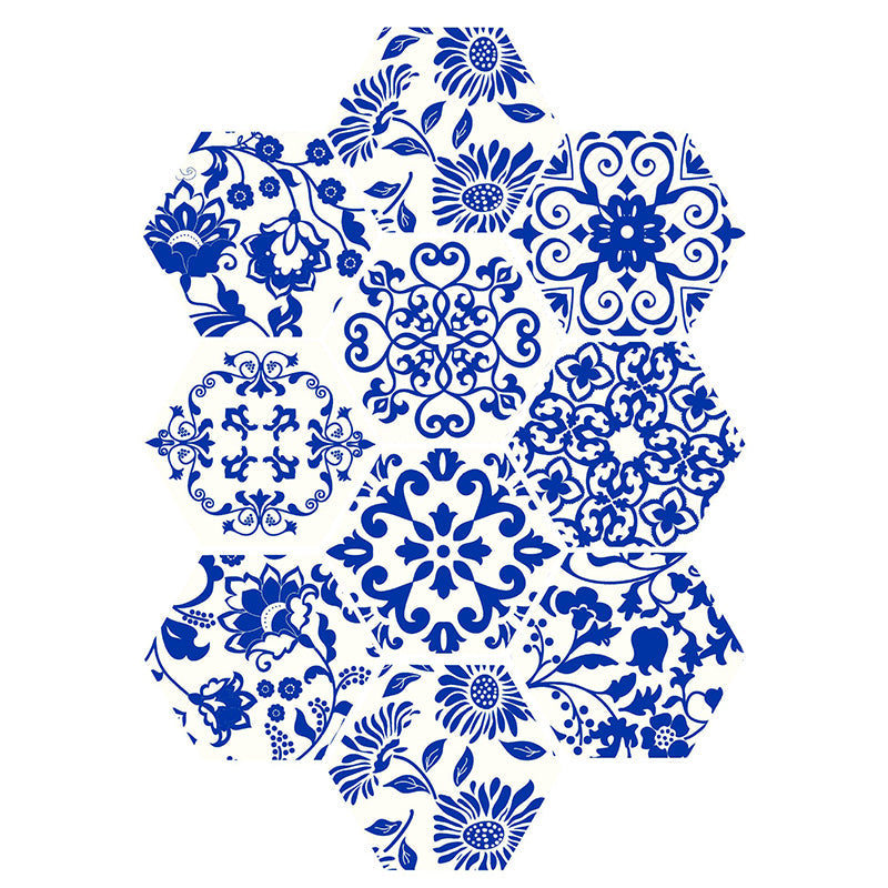 Lisslune | Plastic Mosaic Tile Wallpaper Hexagonal for Stick and Remove Back Wall Tile