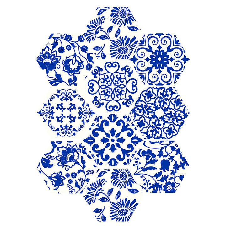Lisslune | Plastic Mosaic Tile Wallpaper Hexagonal for Stick and Remove Back Wall Tile