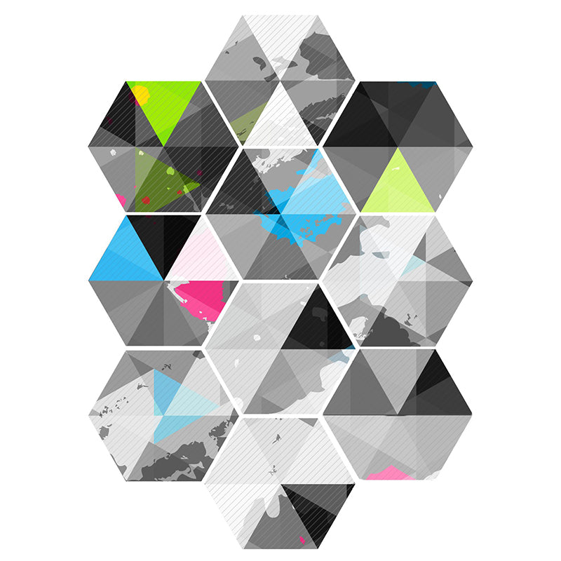 Lisslune | Plastic Mosaic Tile Wallpaper Hexagonal for Stick and Remove Back Wall Tile