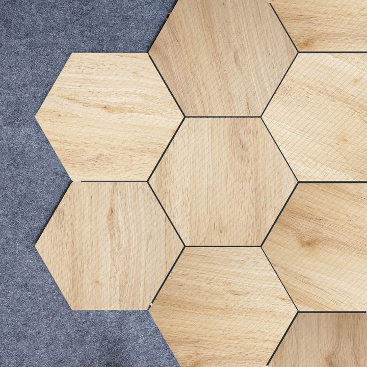 Lisslune | Plastic Mosaic Tile Wallpaper Hexagonal for Stick and Remove Back Wall Tile