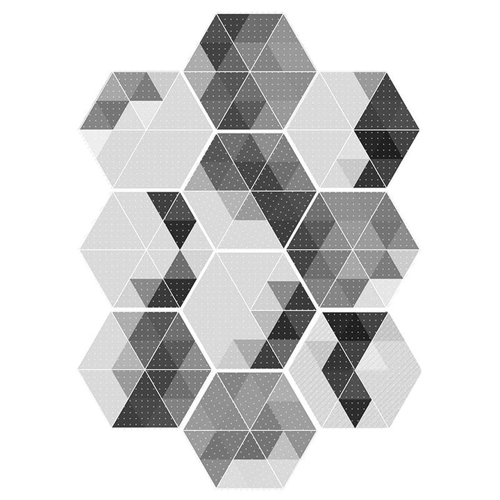Lisslune | Plastic Mosaic Tile Wallpaper Hexagonal for Stick and Remove Back Wall Tile