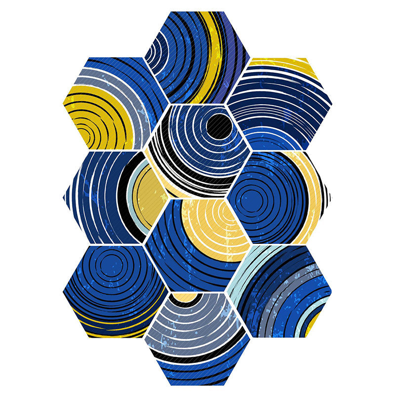 Lisslune | Plastic Mosaic Tile Wallpaper Hexagonal for Stick and Remove Back Wall Tile