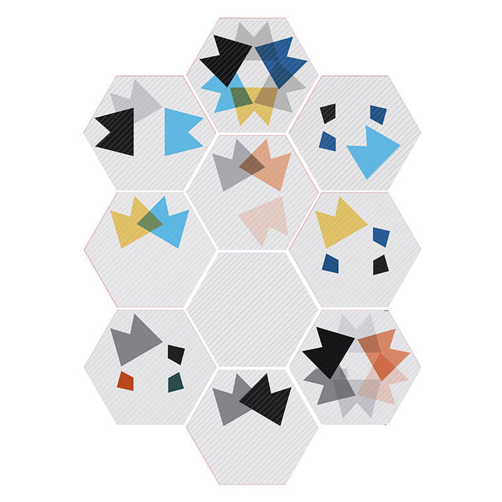 Lisslune | Plastic Mosaic Tile Wallpaper Hexagonal for Stick and Remove Back Wall Tile