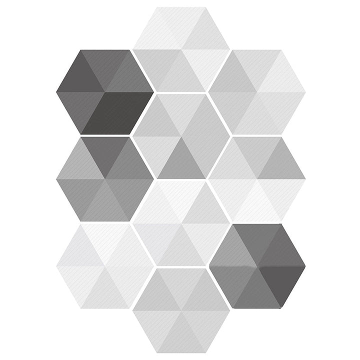 Lisslune | Plastic Mosaic Tile Wallpaper Hexagonal for Stick and Remove Back Wall Tile