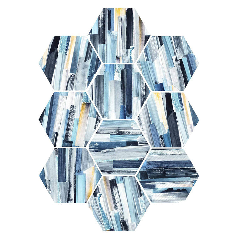Lisslune | Plastic Mosaic Tile Wallpaper Hexagonal for Stick and Remove Back Wall Tile