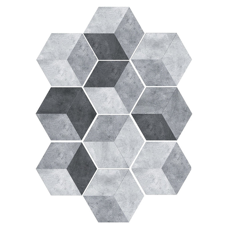 Lisslune | Plastic Mosaic Tile Wallpaper Hexagonal for Stick and Remove Back Wall Tile