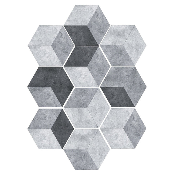 Lisslune | Plastic Mosaic Tile Wallpaper Hexagonal for Stick and Remove Back Wall Tile
