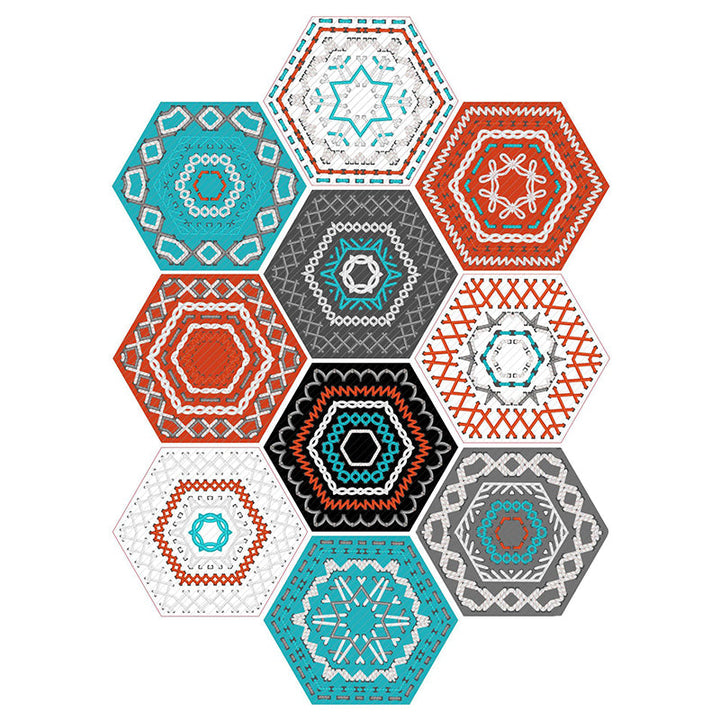 Lisslune | Plastic Mosaic Tile Wallpaper Hexagonal for Stick and Remove Back Wall Tile