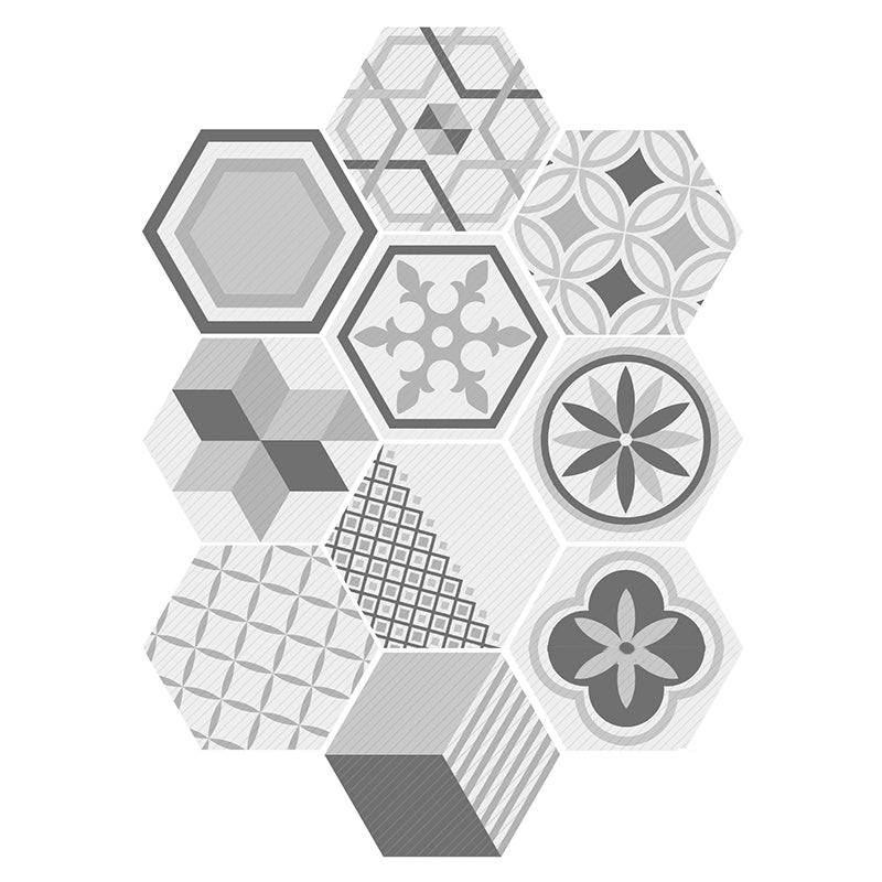 Lisslune | Plastic Mosaic Tile Wallpaper Hexagonal for Stick and Remove Back Wall Tile