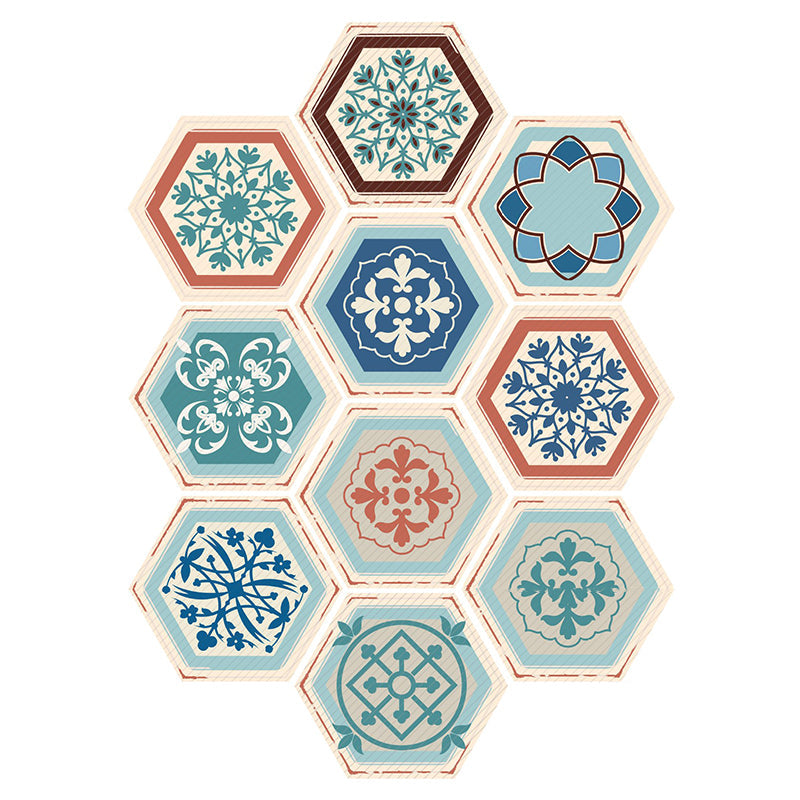 Lisslune | Plastic Mosaic Tile Wallpaper Hexagonal for Stick and Remove Back Wall Tile