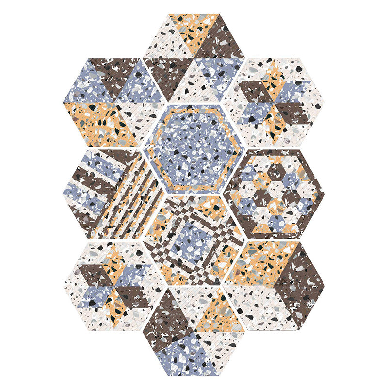 Lisslune | Plastic Mosaic Tile Wallpaper Hexagonal for Stick and Remove Back Wall Tile