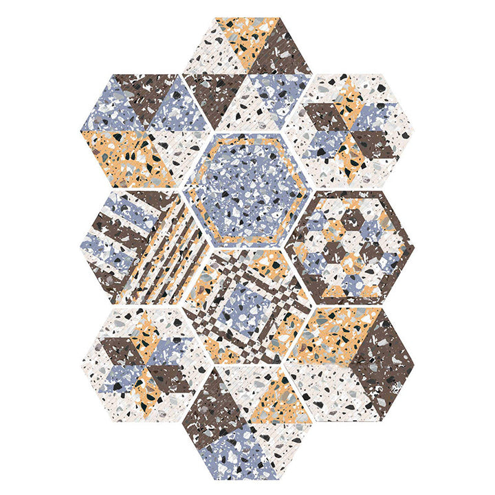 Lisslune | Plastic Mosaic Tile Wallpaper Hexagonal for Stick and Remove Back Wall Tile