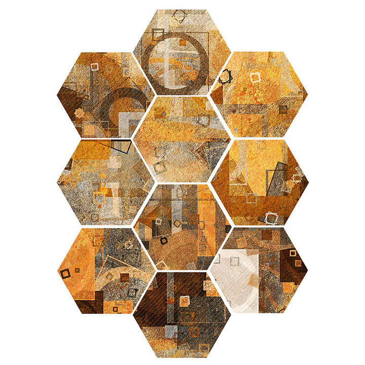 Lisslune | Plastic Mosaic Tile Wallpaper Hexagonal for Stick and Remove Back Wall Tile