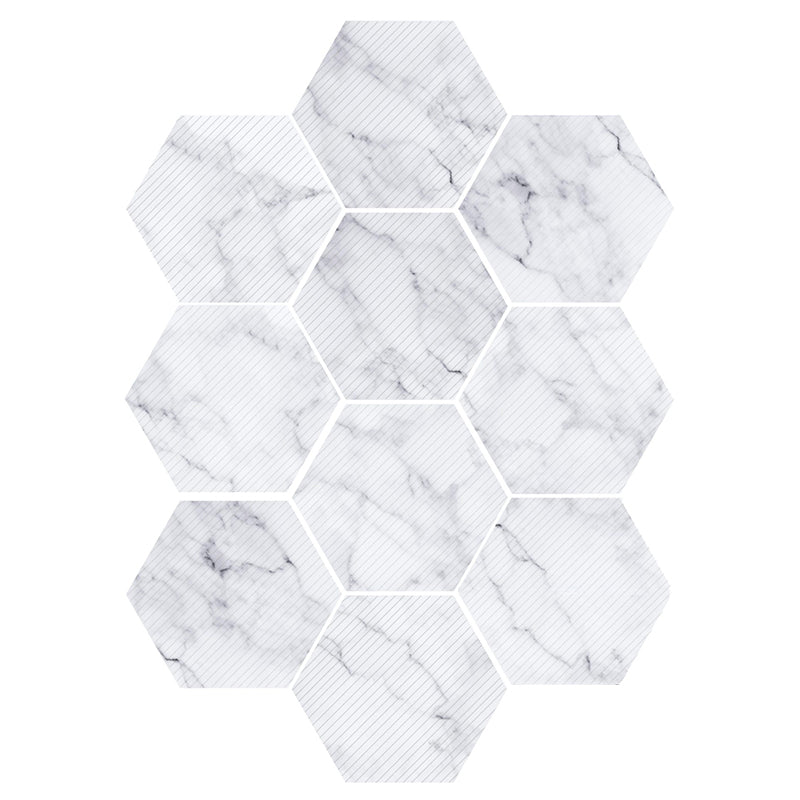 Lisslune | Plastic Mosaic Tile Wallpaper Hexagonal for Stick and Remove Back Wall Tile