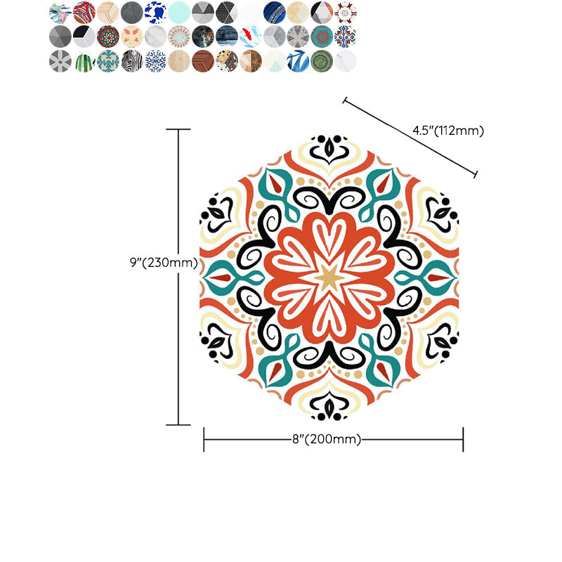 Lisslune | Plastic Mosaic Tile Wallpaper Hexagonal for Stick and Remove Back Wall Tile