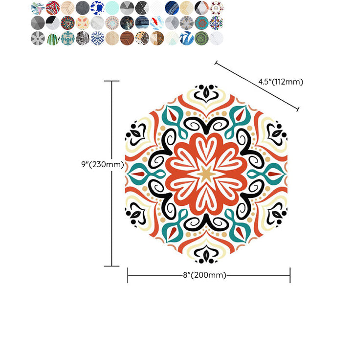 Lisslune | Plastic Mosaic Tile Wallpaper Hexagonal for Stick and Remove Back Wall Tile