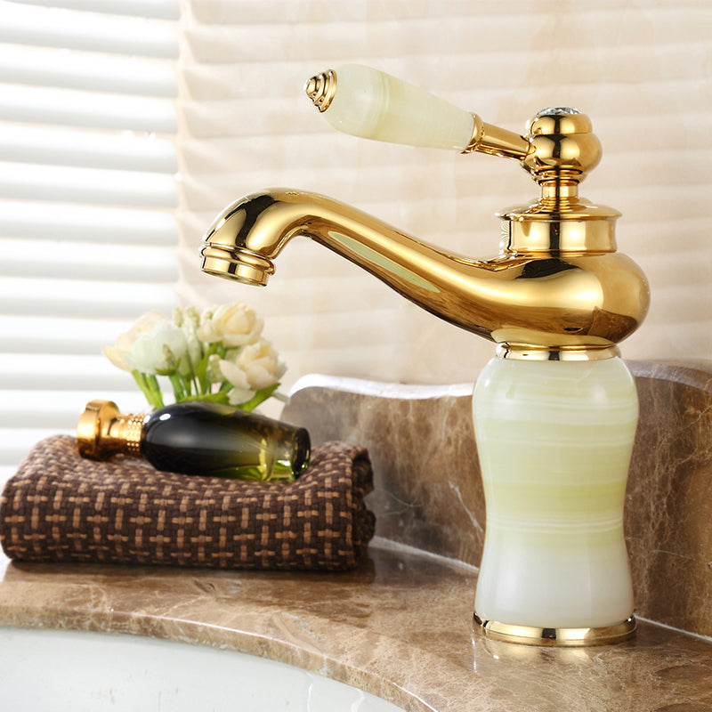 Lisslune | Glam Basin faucet Lever handle Low arch basin faucet Bathroom faucet