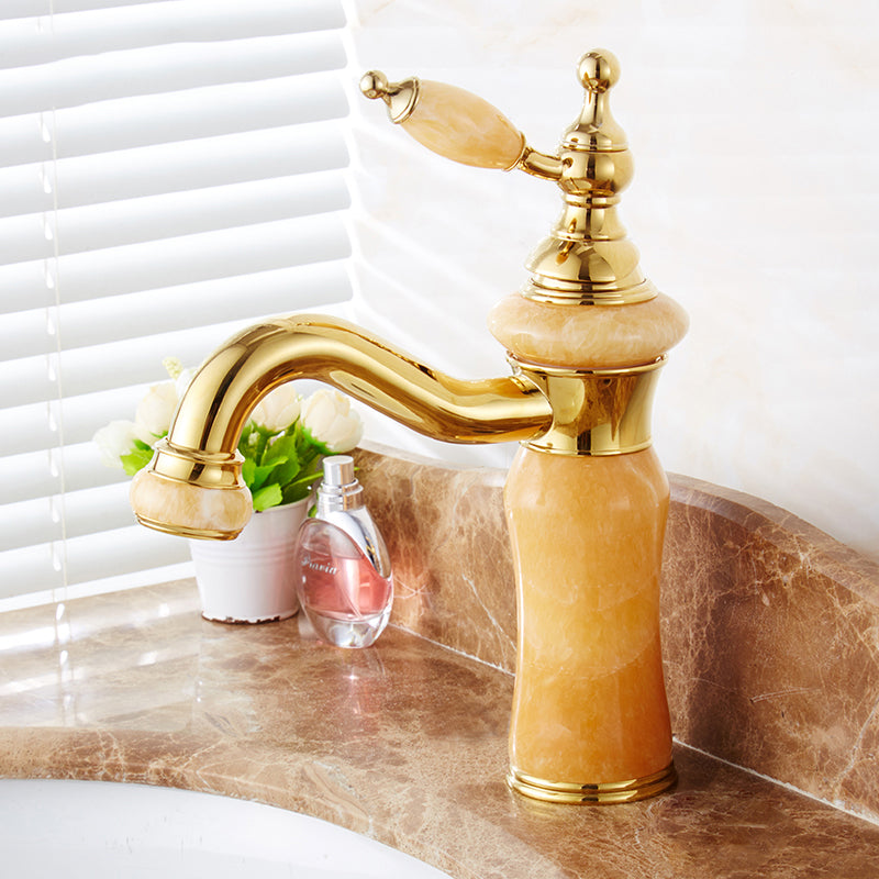 Lisslune | Glam Basin Tap Lever Handle Low Arc Basin Tap Bathroom Tap