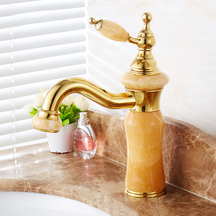 Lisslune | Glam Basin Tap Lever Handle Low Arc Basin Tap Bathroom Tap