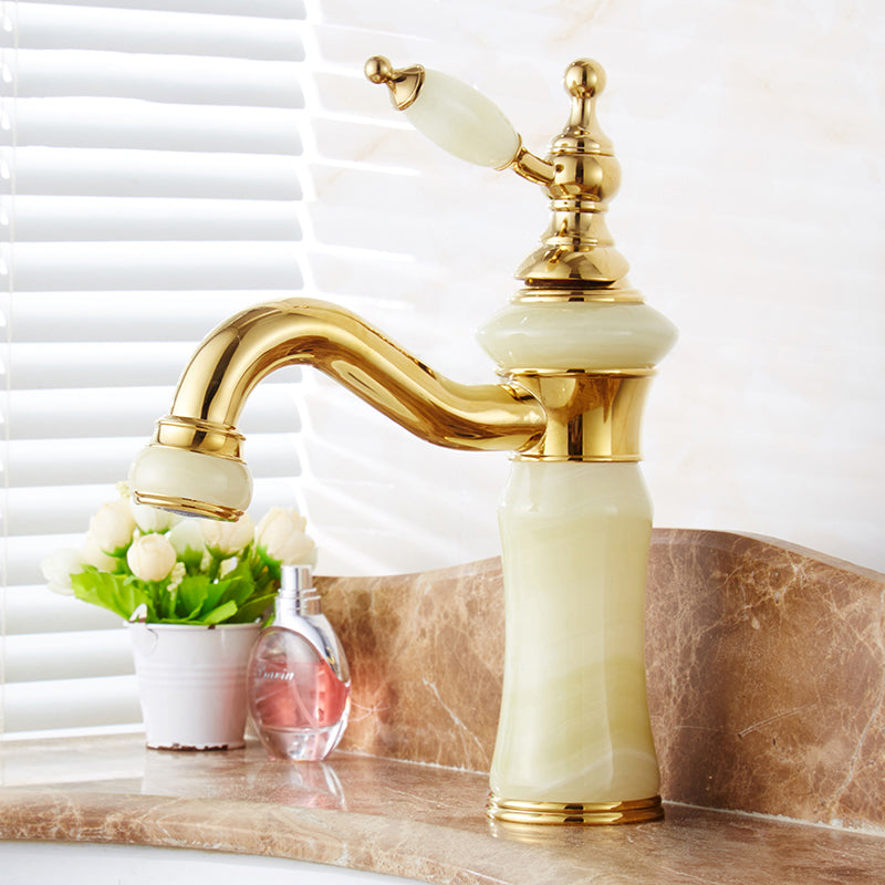 Lisslune | Glam Basin faucet Lever handle Low arch basin faucet Bathroom faucet