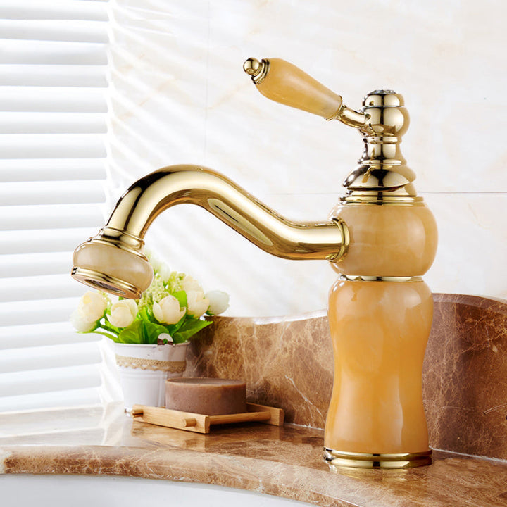 Lisslune | Glam Basin faucet Lever handle Low arch basin faucet Bathroom faucet