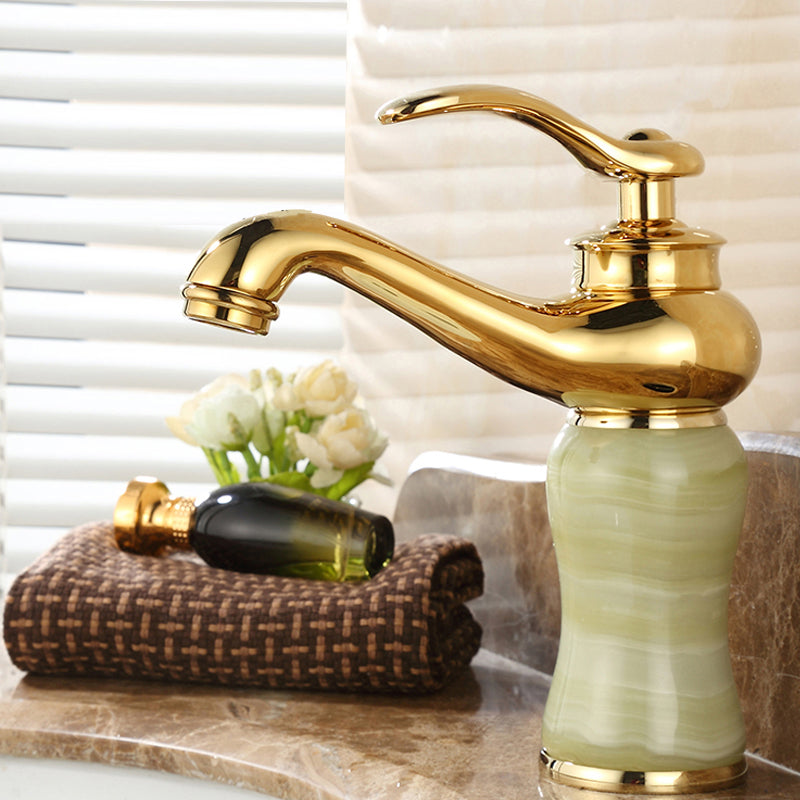 Lisslune | Glam Basin Tap Lever Handle Low Arc Basin Tap Bathroom Tap