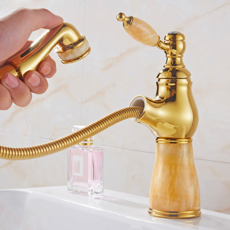 Lisslune | Glam Basin Tap Lever Handle Low Arc Basin Tap Bathroom Tap