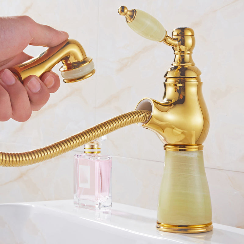 Lisslune | Glam Basin Tap Lever Handle Low Arc Basin Tap Bathroom Tap