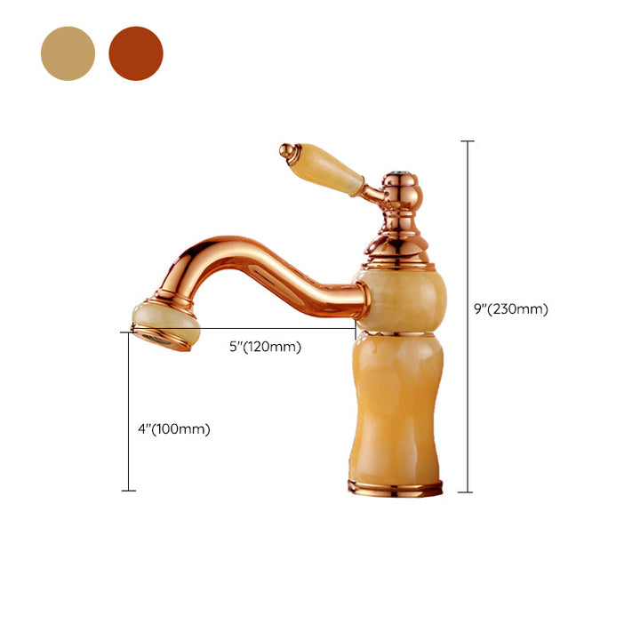 Lisslune | Glam Basin faucet Lever handle Low arch basin faucet Bathroom faucet