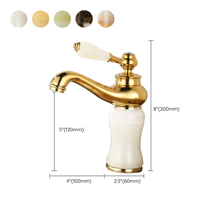 Lisslune | Glam Basin Tap Lever Handle Low Arc Basin Tap Bathroom Tap