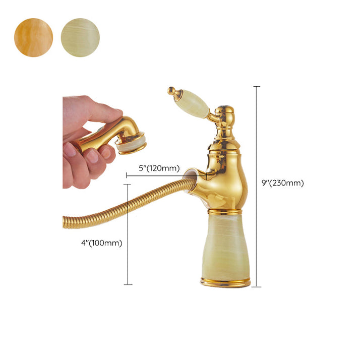 Lisslune | Glam Basin Tap Lever Handle Low Arc Basin Tap Bathroom Tap