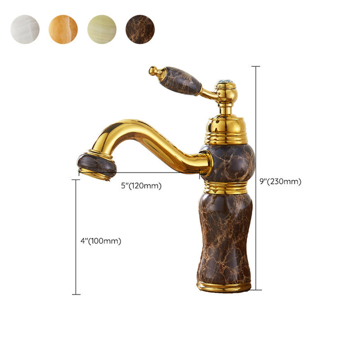 Lisslune | Glam Basin Tap Lever Handle Low Arc Basin Tap Bathroom Tap