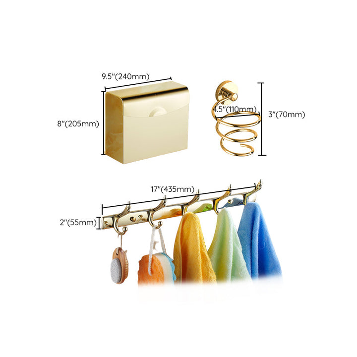 Lisslune | Traditional Style Golden Bathroom Accessories as a Single Item or in a Set