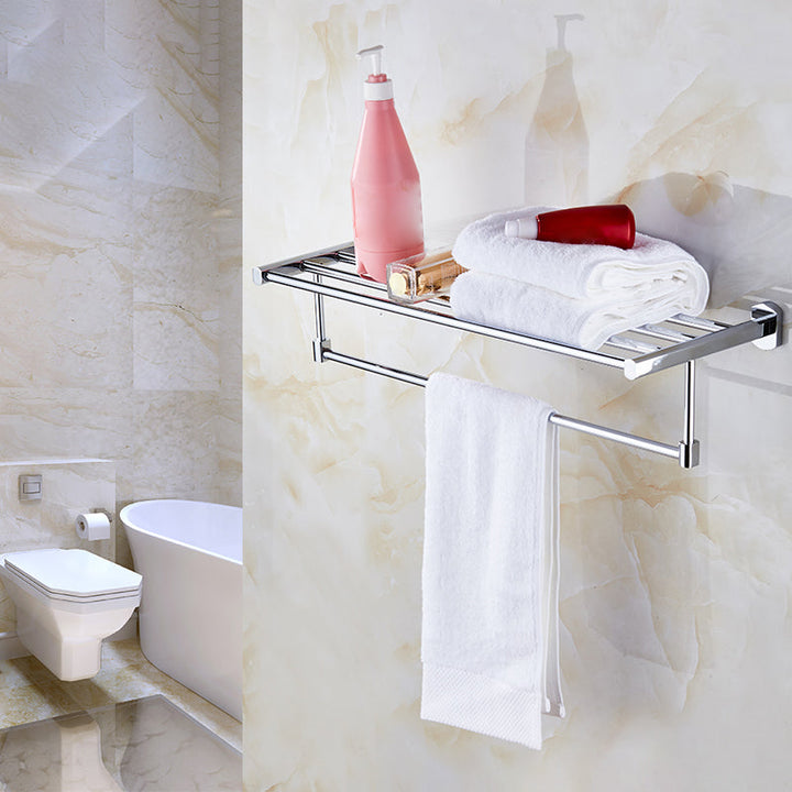 Lisslune | Modern bathroom accessory set Stainless steel bathroom shelf Towel holder Bathroom accessory set