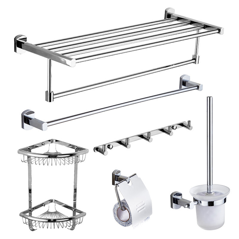 Lisslune | Modern Bathroom Accessory Set Stainless Steel Bathroom Rack Towel Holder Bathroom Accessory Set