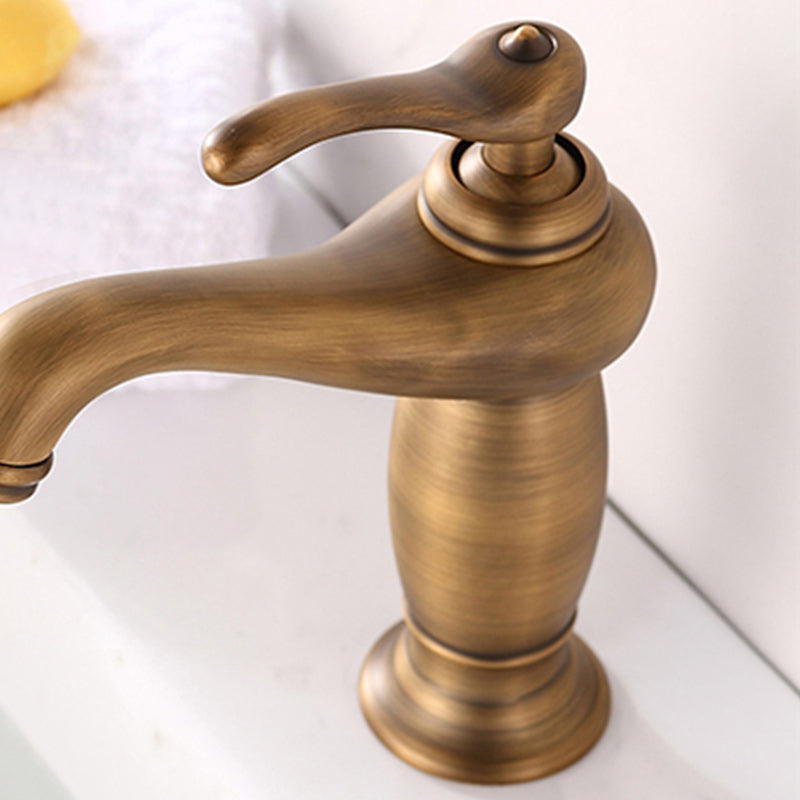 Lisslune | Vintage Classic Vessel Faucet Lever Handle Low Arc Vessel Sink Bathroom Faucet