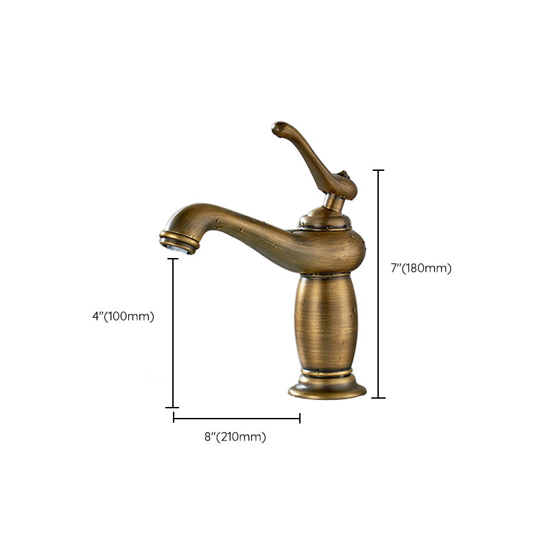 Lisslune | Vintage Classic Vessel Faucet Lever Handle Low Arc Vessel Sink Bathroom Faucet