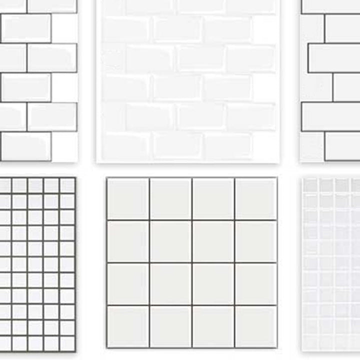 Lisslune | White subway tiles waterproof peel & stick tile for kitchen backsplash