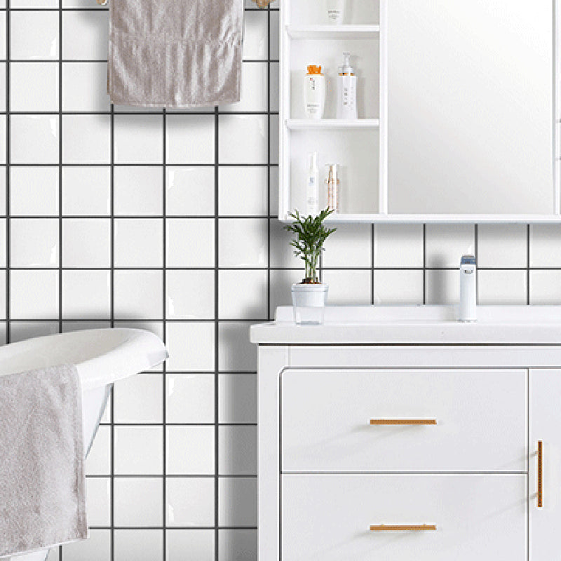 Lisslune | White subway tiles waterproof peel & stick tile for kitchen backsplash